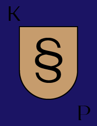 Symbol paragrafu s monogramy KP